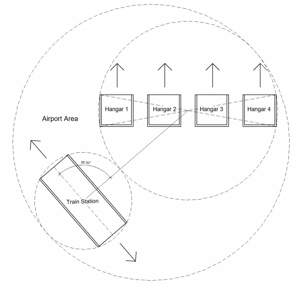 Figure 1: Representation of the airport layout